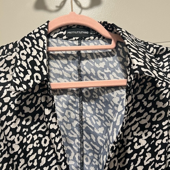 Black Leopard Wrap Front Tie Side Size 10 - Picture 10 of 10